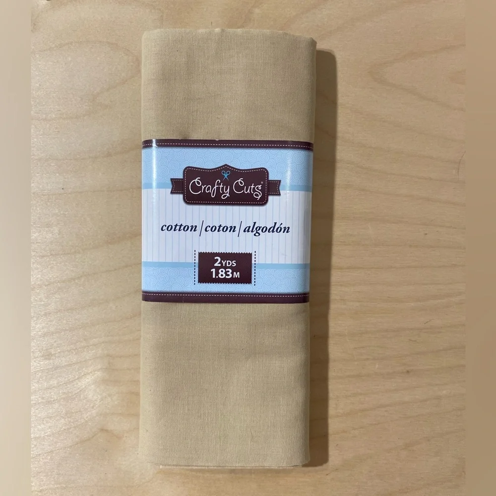 Crafty Cuts Cotton Fabric in Tan 2 Yards (OQ)